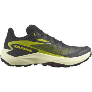 Salomon - Trailschoenen - Genesis Black/Sulphur Spring/Transparent Yellow voor Heren - Maat 10 UK - Zwart