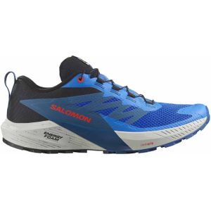 Salomon - Trailschoenen - Sense Ride 5 M French Blue / Black / Dark Blue voor Heren - Maat 7,5 UK - Blauw