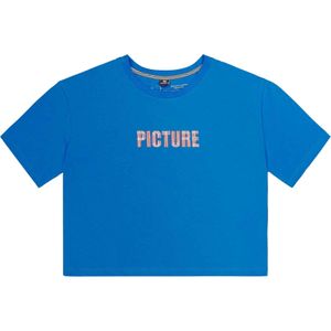Picture Organic Clothing - Dames t-shirts - Keynee Tee Skydiver voor Dames van Katoen - Maat L - Blauw