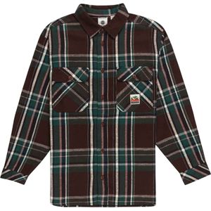 Element - Blouses - Hueco Classic LS Java Plaid voor Heren van Katoen - Maat L - Bordeauxrood