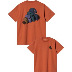Carhartt - T-shirts - S/S Diagram C T-Shirt Phoenix voor Heren - Maat L - Rood