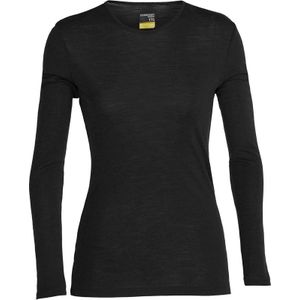 Icebreaker - Dames thermokleding - W Merino 175 Everyday LS Crewe Black voor Dames van Wol - Maat XL - Zwart