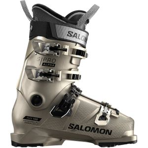 Salomon - Dames skischoenen - S/Pro Alpha 100 W Gw Light Bronze Met/Black/Black voor Dames - Maat 26\/26,5 - Grijs