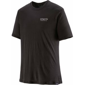 Patagonia - Wandel- en bergsportkleding - M's Cap Cool Merino Graphic Shirt Heritage Header Black voor Heren van Wol - Maat S - Zwart