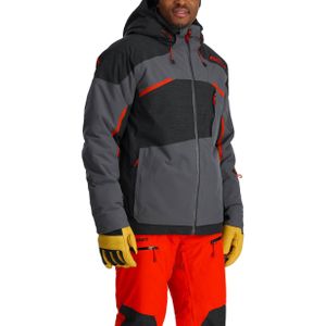 Spyder - Ski jassen - Leader Jacket Polar voor Heren van Gerecycled Polyester - Maat XL - Grijs