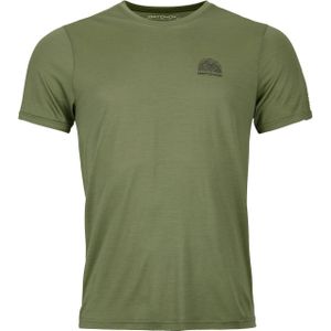 Ortovox - Wandel- en bergsportkleding - 120 Cool Tec Mtn Stripe T-Shirt M Wild Herbs voor Heren van Wol - Maat L - Groen