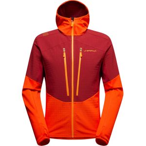 La Sportiva - Toerskikleding - Session Tech Hoody M Cherry Tomato Sangria voor Heren - Maat L - Rood