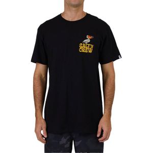 Salty Crew - T-shirts - Seaside Standard S/S Tee Black voor Heren van Katoen - Maat XL - Zwart