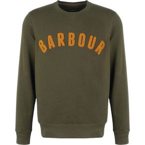 Barbour - Sweatshirts en fleeces - Barbour Essential Prep Logo Crew Olive voor Heren - Maat XL - Groen