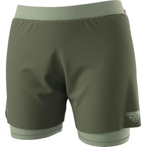 Dynafit - Trail / Running dameskleding - Alpine Pro 2in1 Shorts W Thyme voor Dames - Maat S - Kaki