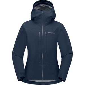 Norrona - Dames ski jassen - Falketind Gore-Tex Paclite Jacket W'S Indigo Night Blue voor Dames - Maat M - Marine blauw