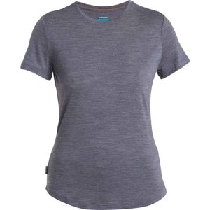 Icebreaker - Dames wandel- en bergkleding - Women Merino 125 Cool-Lite Sphere III SS Tee Midnight Navy Hthr voor Dames - Maat S - Marine blauw