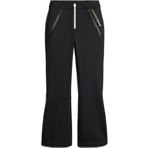 Superdry - Dames skibroeken - Ski Softshell Slim Trousers Black voor Dames van Softshell - Maat XS - Zwart