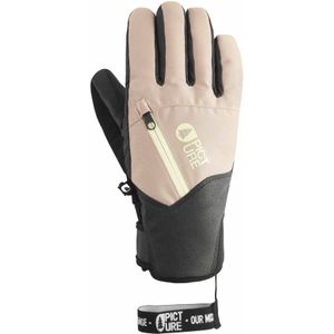 Picture Organic Clothing - Dames skihandschoenen - Kakisa Gloves Roebuck voor Dames van Gerecycled Polyester - Maat 6 - Beige