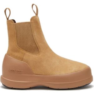 Moonboot - Dameslaarzen - Moon Boot Luna Chelsea Suede Sand voor Dames - Maat 38 - Bruin