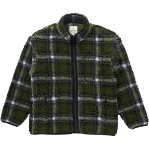 Gramicci - Sweatshirts en fleeces - Shadow Plaid Sherpa Jacket Olive Shadow Plaid voor Heren - Maat L - Kaki