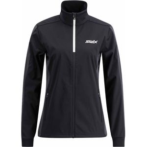 Swix - Langlaufkleding - Cross Jacket W Black Phantom voor Dames - Maat S - Zwart