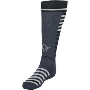 Norrona - Toerskikleding - Lyngen Light Weight Merino Socks Long Cool Black voor Unisex van Wol - Maat 37-39 - Zwart