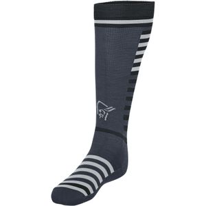 Norrona - Toerskikleding - Lyngen Light Weight Merino Socks Long Cool Black voor Unisex van Wol - Maat 40-42 - Zwart