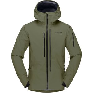 Norrona - Ski jassen - Lofoten Gore-Tex Pro Jacket M Olive Night voor Heren - Maat S - Kaki