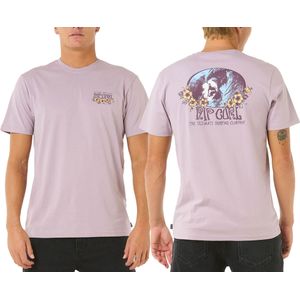 Rip Curl - T-shirts - Surf Paradise F&B Tee M Smokey Grape voor Heren van Katoen - Maat L - Paars