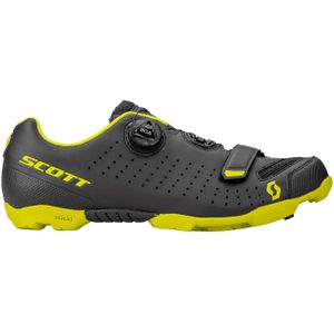 Scott - MTB Schoenen - Shoe Mtb Comp Boa Matt Black Sulphur Yellow voor Heren - Maat 43 - Zwart