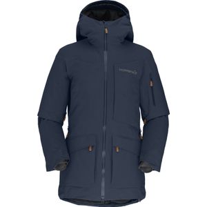 Norrona - Dames ski jassen - Tamok Gore-Tex Thermo80 Jacket W Indigo Night voor Dames van Gerecycled Polyester - Maat S - Marine blauw