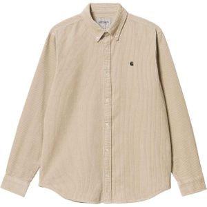 Carhartt - Blouses - L/S Madison Cord Shirt Wall Black voor Heren - Maat XL - Beige