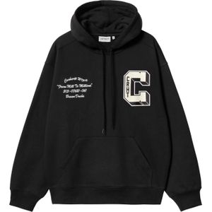 Carhartt - Sweatshirts en fleeces - Hooded Brown Ducks Sweat Black voor Heren van Katoen - Maat S - Zwart