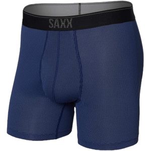 Saxx Underwear - Wandel- en bergsportkleding - Quest Boxer Brief Fly Midnight Blue II voor Heren - Maat S - Marine blauw