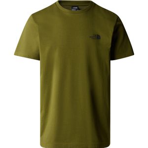 The North Face - T-shirts - M S/S Simple Dome Tee Forest Olive voor Heren van Katoen - Maat L - Kaki