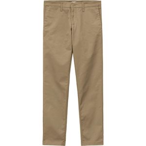 Carhartt - Broeken - Sid Pant Lamar Twill Leather Rinsed voor Heren van Katoen - Maat 34 - Beige