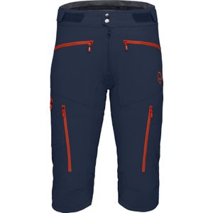 Norrona - Mountainbike kleding - FjÃ¸rÃ¥ Flex1 Shorts M Indigo Night/Rooibos Tea voor Heren van Siliconen - Maat S - Marine blauw