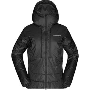 Norrona - Dames donsjassen - Trollveggen Primaloft100 Zip Hood W Caviar voor Dames van Nylon - Maat M - Zwart