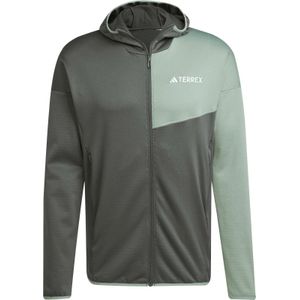 Adidas - Wandel- en bergsportkleding - Xperior Light Fleece Jacket Legend Ivy Silver Green voor Heren - Maat L - Groen