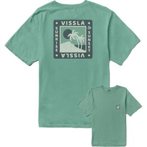 Vissla - T-shirts - Sunrise Organic Tee Jade voor Heren van Katoen - Maat S - Blauw