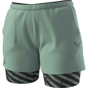 Dynafit - Trail / Running dameskleding - Trail 2In1 Short W Jadelite voor Dames - Maat M - Groen