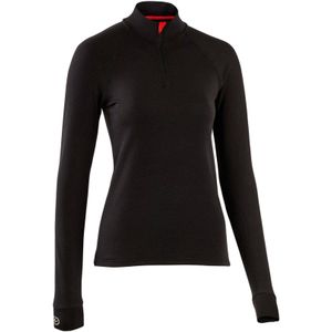 Damart - Dames thermokleding - T-Shirt Comfort 4 Col Zippe  F Noir voor Dames - Maat L - Zwart