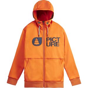 Picture Organic Clothing - Sweatshirts en fleeces - Park Zip Hoodie Autumn Maple voor Heren van Gerecycled Polyester - Maat M - Oranje