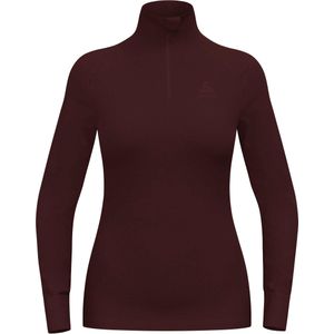 Odlo - Dames thermokleding - BL Top Turtle Neck LS Half Zip Active Warm W Fudge voor Dames - Maat S - Bordeauxrood