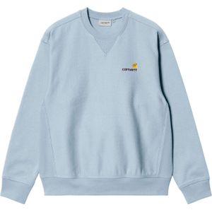 Carhartt - Sweatshirts en fleeces - American Script Sweat Frosted Blue voor Heren - Maat M - Blauw