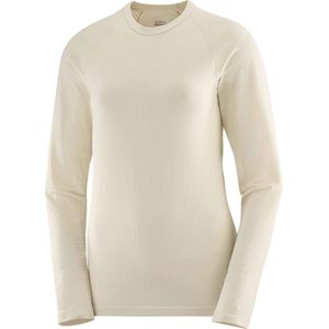 Salomon - Dames thermokleding - Sntial Warm LS Top W Rainy Day voor Dames - Maat M - Beige