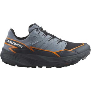 Salomon - Trailschoenen - Thundercross Gtx Flint Stone/Carbon/Orange Pepper voor Heren - Maat 7,5 UK - Grijs