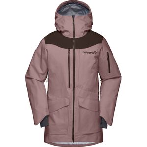 Norrona - Dames ski jassen - Tamok Gore-Tex Performance Shell Jacket W'S Grape Shake voor Dames - Maat S - Bordeauxrood