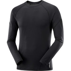 Salomon - Trail / Running kleding - Cross Run LS Tee M Deep Black voor Heren - Maat M - Zwart