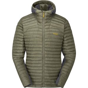 Rab - Donsjassen - Cirrus Flex 2.0 Hoody Light Khaki voor Heren - Maat M - Kaki