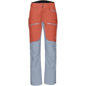 Norrona - Dames skibroeken - Lofoten Gore-Tex Pro Pants W Orange Alert/Blue Fog voor Dames - Maat S - Oranje