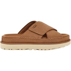 Ugg - Dames sandalen en slippers - W Goldenstar Cross Slide Chestnut voor Dames - Maat 9 US - Bruin