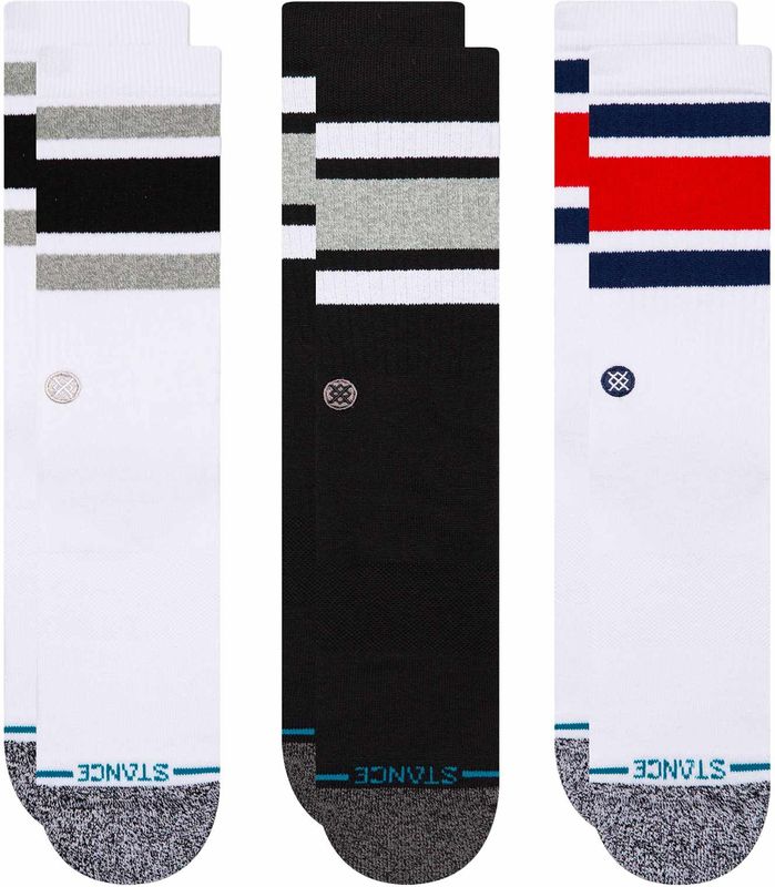 Stance - Sokken - The Boyd 3 Pack Multi voor Heren - Maat M - Blauw