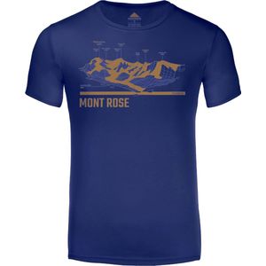 Masherbrum - Wandel- en bergsportkleding - T-Shirt UltrasoftÂ² Mont Rose H Bleu voor Heren van Katoen - Maat M - Blauw